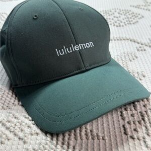 lululemon athletica storm teal baseball cap with white embroidered logo L Xl
